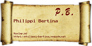 Philippi Bertina névjegykártya